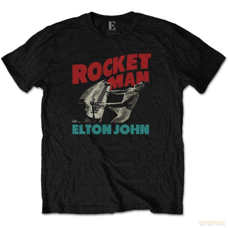 Elton John: Unisex Tee: Rocketman Piano (Medium)