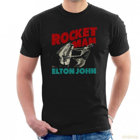 Elton John: Unisex Tee: Rocketman Piano (Small)