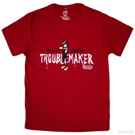 Emily The Strange: Unisex T-Shirt: Troublemaker (Red) (Small)