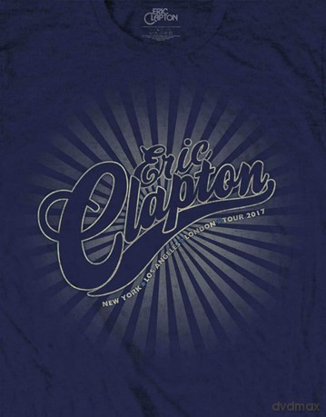 Eric Clapton: Unisex T-Shirt: Logo Rays (Navy Blue) (XX-Large)