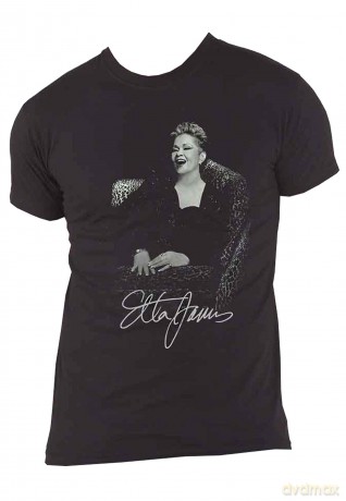 Etta James: Unisex T-Shirt: Etta Seated (Black) (XX-Large)