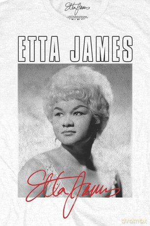 Etta James: Unisex T-Shirt: Portrait (White) (Large)