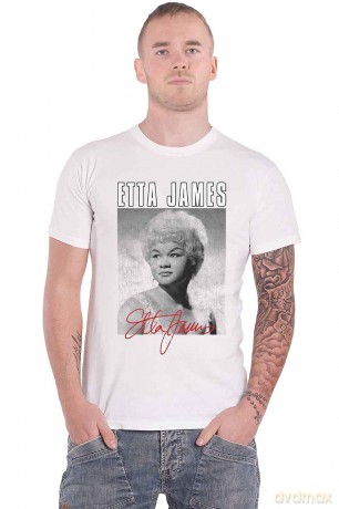 Etta James: Unisex T-Shirt: Portrait (White) (Medium)