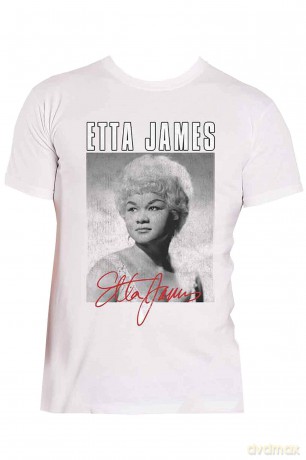 Etta James: Unisex T-Shirt: Portrait (White) (Medium)