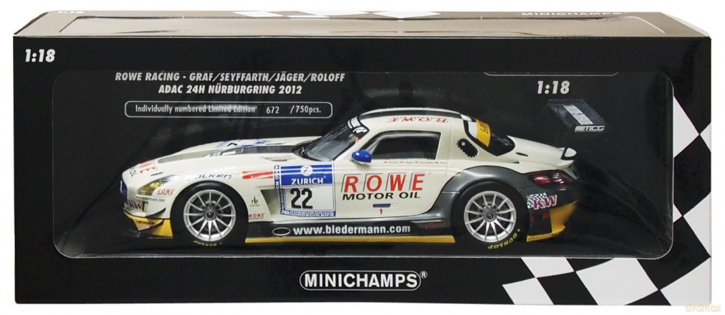MINICHAMPS MercedesBenz SLS AMG GT3 [ZABAWKA]
