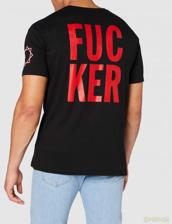 Faith No More: Unisex T-Shirt: MF Stacked (Black) (Back Print) (Small)