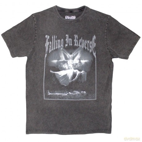 Falling In Reverse: Unisex Stone Wash T-Shirt: Floating (Charcoal Grey) (Small)