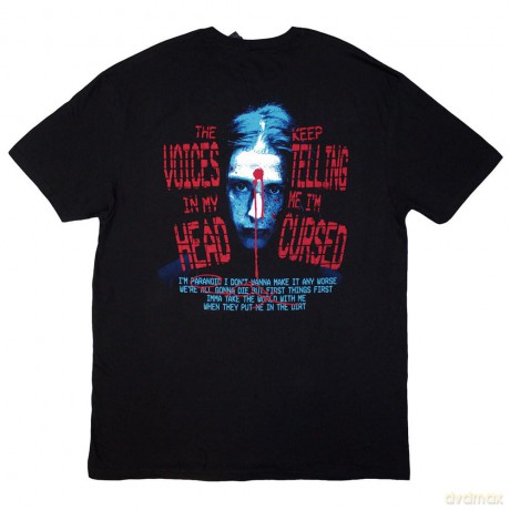 Falling In Reverse: Unisex T-Shirt: Voice Collage (Black) (Back Print) (Small)