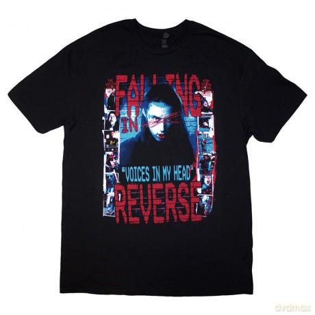 Falling In Reverse: Unisex T-Shirt: Voice Collage (Black) (Back Print) (XX-Large)
