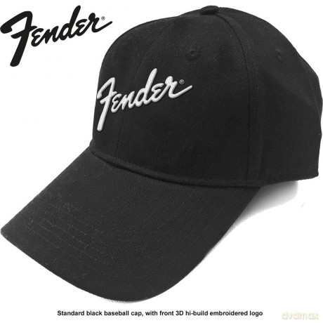 Cappello (Unisex: Fender Unisex Baseball Cap: Logo (Black)