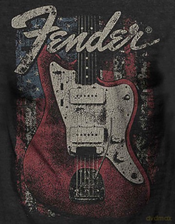 Fender: Unisex Tee: Distressed Guitar (Small)