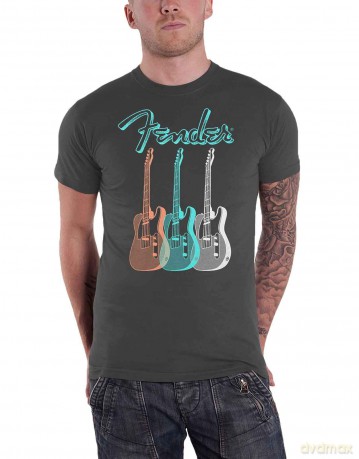 Fender: Unisex Tee: Triple Guitar (Small)