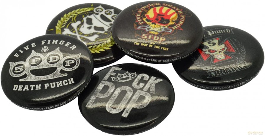 Five Finger Death Punch: Button Badge Pack: Logos