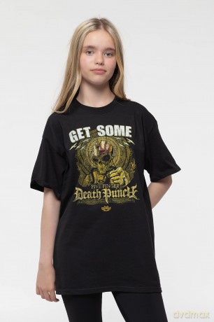 Five Finger Death Punch: Kids T-Shirt: Get Some (Black) (11-12 Years)