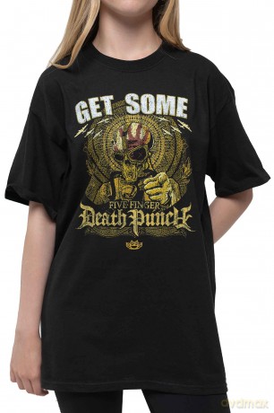 Five Finger Death Punch: Kids T-Shirt: Get Some (Black) (11-12 Years)