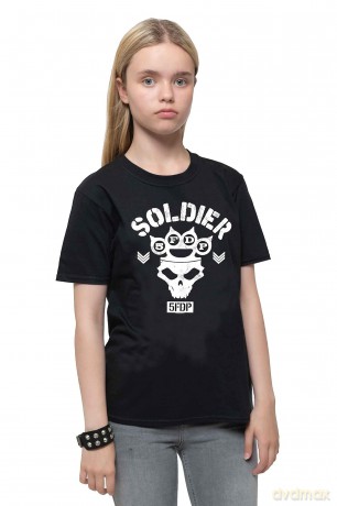 Five Finger Death Punch: Kids T-Shirt: Soldier (Black) (9-10 Years)