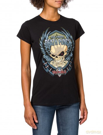 Five Finger Death Punch: Ladies Tee: Trouble (Small)