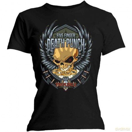 Five Finger Death Punch: Ladies Tee: Trouble (XX-Large)