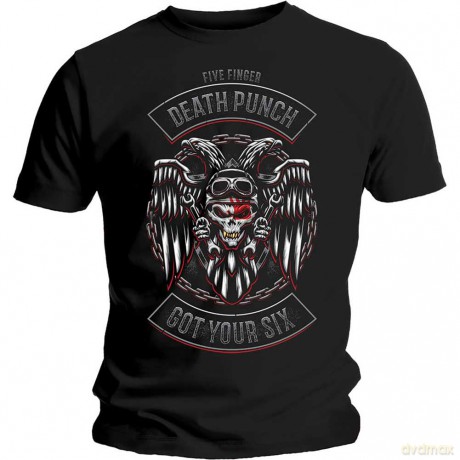Five Finger Death Punch: Men's Tee: Biker Badge (X-Large)