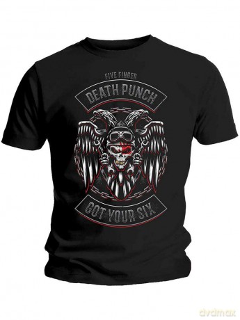 Five Finger Death Punch: Men's Tee: Biker Badge (X-Large)