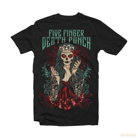 Five Finger Death Punch: Men's Tee: Lady Muerta (Large)
