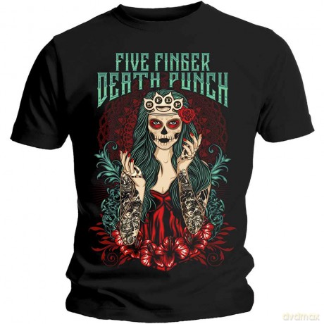 Five Finger Death Punch: Men's Tee: Lady Muerta (Medium)