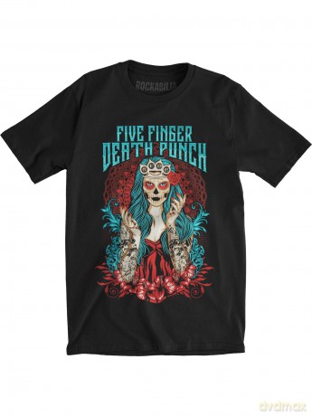 Five Finger Death Punch: Men's Tee: Lady Muerta (XX-Large)