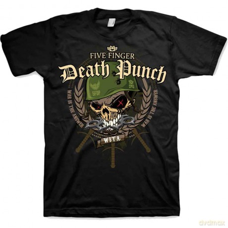 Five Finger Death Punch: Men's Tee: War Head with Back Printing (Small)
