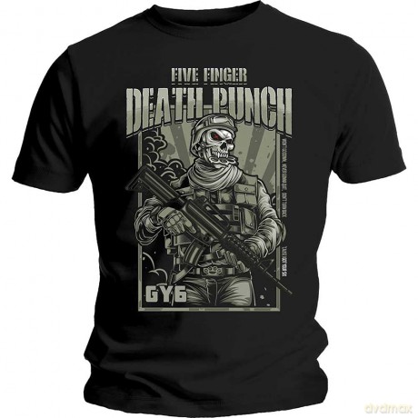 Five Finger Death Punch: Men's Tee: War Soldier (Small)