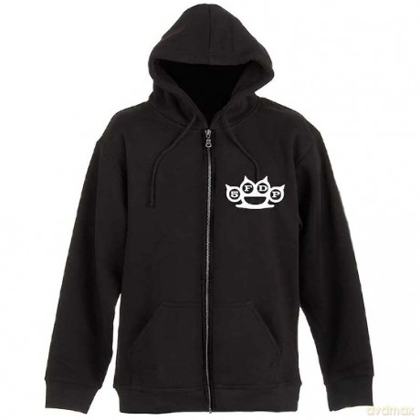 Five Finger Death Punch: Men's Zipped Hoodie: Knuckles (Back Print) (Large)