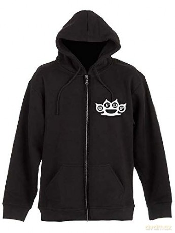 Five Finger Death Punch: Men's Zipped Hoodie: Knuckles (Back Print) (XX-Large)