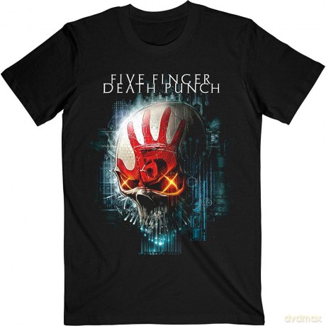 Five Finger Death Punch: Unisex T-Shirt: Interface Skull (Black) (Small)