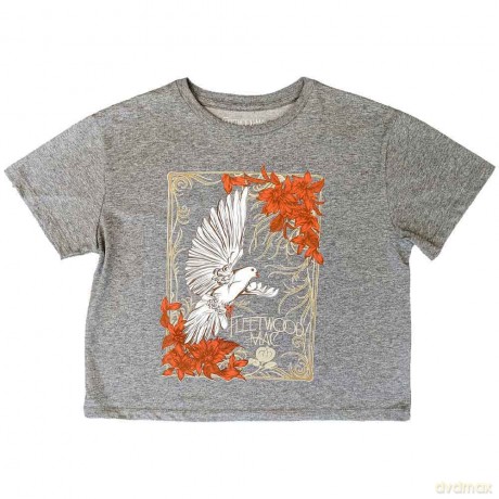 Fleetwood Mac: Ladies Crop Top: Dove (Grey) (X-Large)