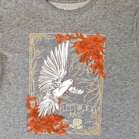 Fleetwood Mac: Ladies Crop Top: Dove (Grey) (X-Large)