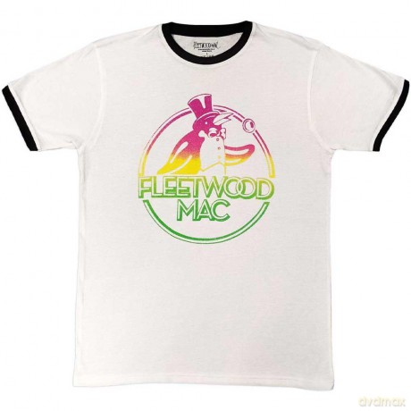 Fleetwood Mac: Unisex Ringer T-Shirt: Penguin (White) (Small)