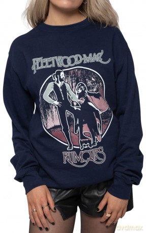 Fleetwood Mac: Unisex Sweatshirt: Rumours Vintage (Navy Blue) (Small)