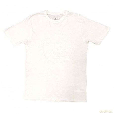 Fleetwood Mac: Unisex T-Shirt: Classic Logo (White) (Hi-Build White-On-White) (Medium)