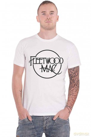 Fleetwood Mac: Unisex T-Shirt: Classic Logo (White) (Small)