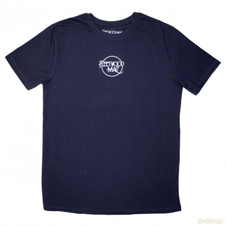 Fleetwood Mac: Unisex T-Shirt: Mini Classic Logo (Navy Blue) (Large)