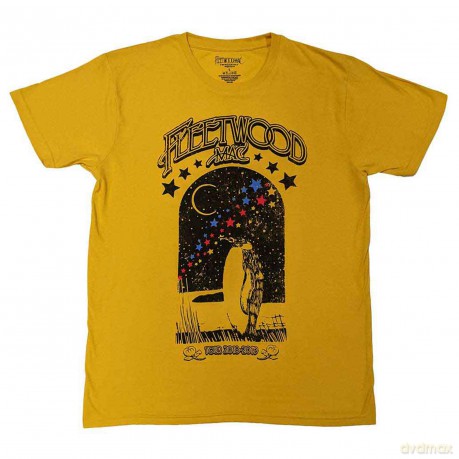 Fleetwood Mac: Unisex T-Shirt: Tour 2018 - 2019 Penguin (Yellow) (Large)