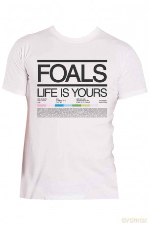 Foals: Unisex T-Shirt: Life Is Yours Song List (White) (Medium)