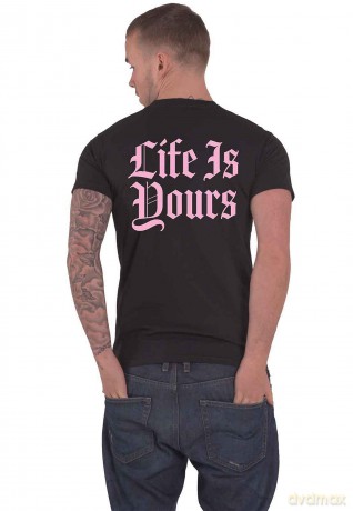 Foals: Unisex T-Shirt: Life Is Yours Text (Black) (Back Print) (Small)