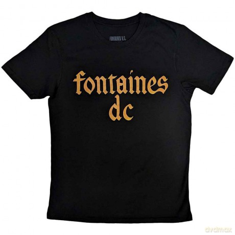 Fontaines D.C.: Unisex T-Shirt: Gothic Logo (Black) (Small)