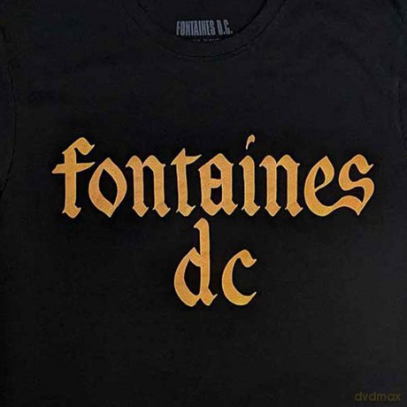 Fontaines D.C.: Unisex T-Shirt: Gothic Logo (Black) (Small)