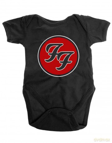 Foo Fighters: Kids Baby Grow: FF Logo (Black) (6-9 Months)