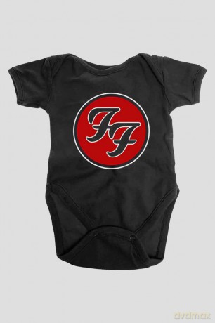 Foo Fighters: Kids Baby Grow: FF Logo (Black) (6-9 Months)