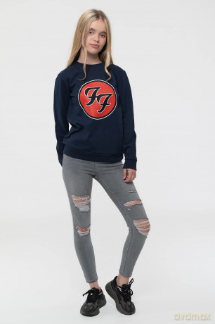 Foo Fighters: Kids Sweatshirt: FF Logo (Blue) (7-8 Years)