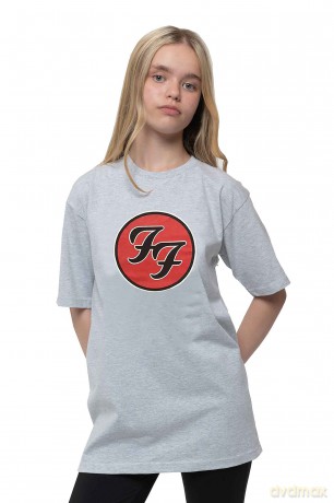 Foo Fighters: Kids T-Shirt: FF Logo (Heather Grey) (11-12 Years)