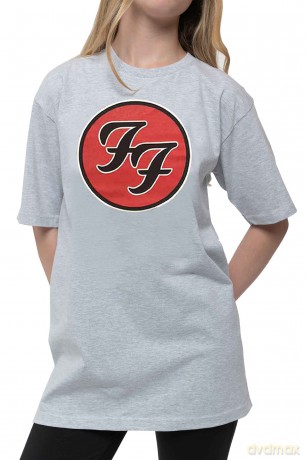 Foo Fighters: Kids T-Shirt: FF Logo (Heather Grey) (7-8 Years)