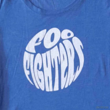 Foo Fighters: Ladies T-Shirt: 70s Logo (Blue) (Ex-Tour) (Small)